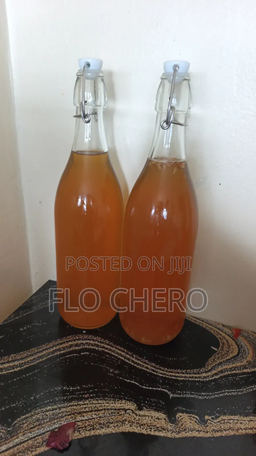 Kombucha- Fermented Tea From Either Black Tea or Dried Hibiscus.