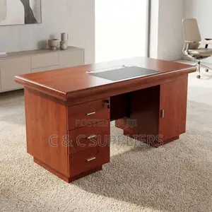 120CM Mahogany Study Table.