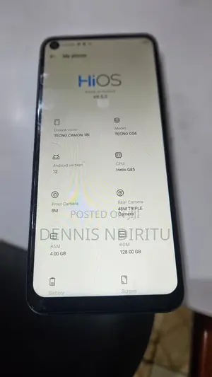 Tecno Camon 18i 128 GB Blue