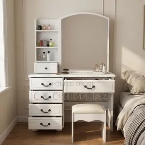 Vanity Dressing Table With Drawers/Stool
