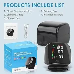 Wrist Rechargeable Sphygmomanometer Blood Pressure Monitoring Kit