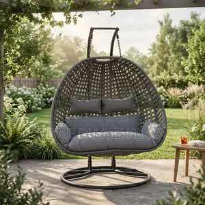 Hanging Chair; 2-Seater Rattan Garden Swing Chair