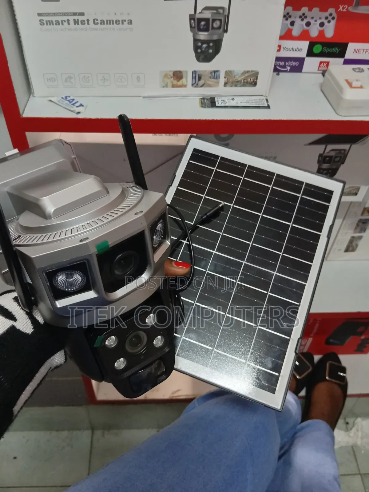 Dual-Lens V380 Pro Solar Security Camera for Wider Area Coverage