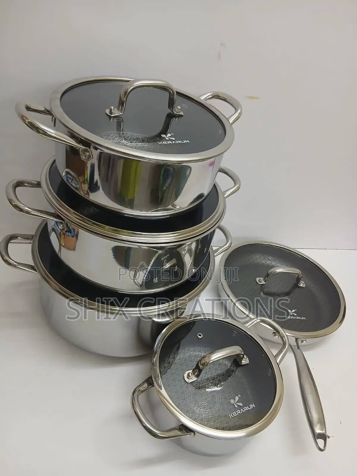 10 PCS Set (K001) High Quality Stainless Steel Cookware