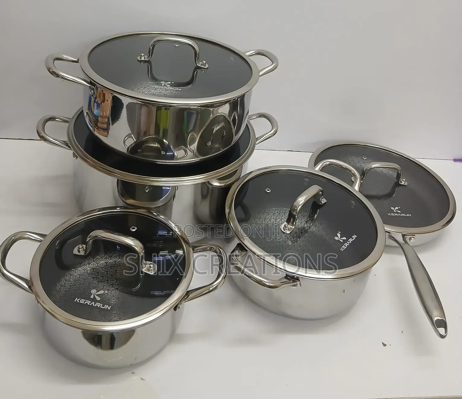 10 PCS Set (K001) High Quality Stainless Steel Cookware