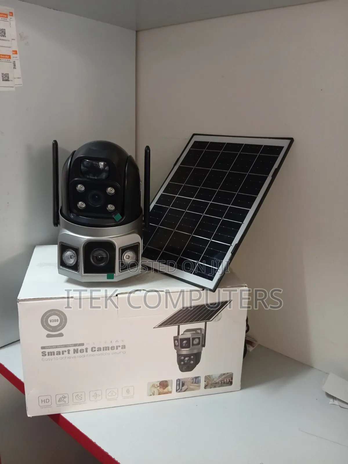 V380 Solar Dual Lens WiFi CCTV for Driveway and Gate Security