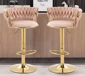 Velvet Upholstered Modern Counter Stool