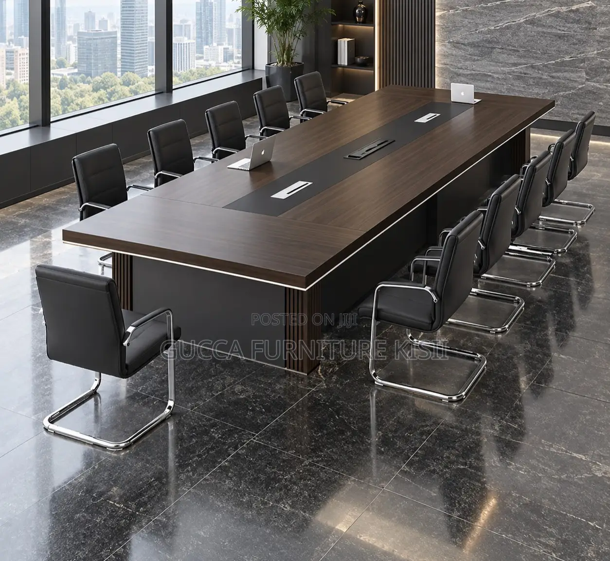Executive Solid Wood 12 Seater Boardroom Table