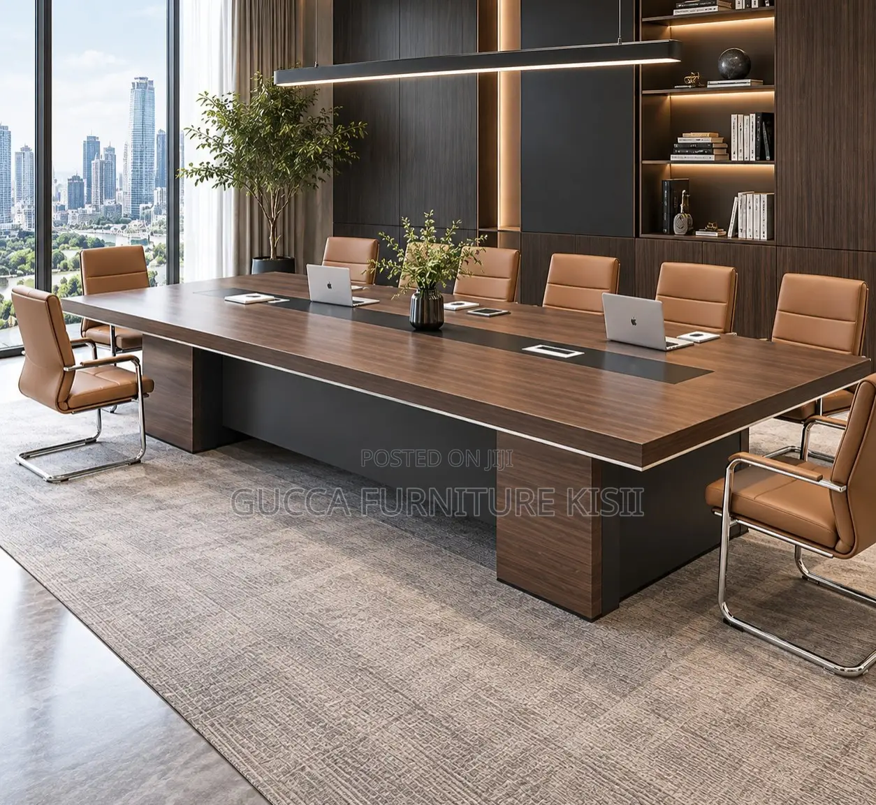 Executive Solid Wood 12 Seater Boardroom Table