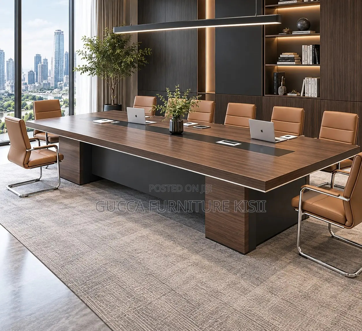 Executive Solid Wood 12 Seater Boardroom Table