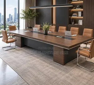 Executive Solid Wood 12 Seater Boardroom Table