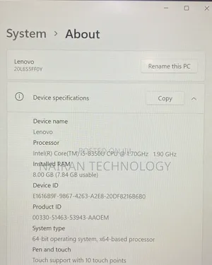 Laptop Lenovo ThinkPad T480s 8GB Intel Core i5 SSD 256GB