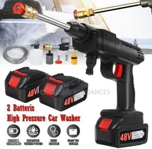 Car Washer Gun With 2 Portable Batteries