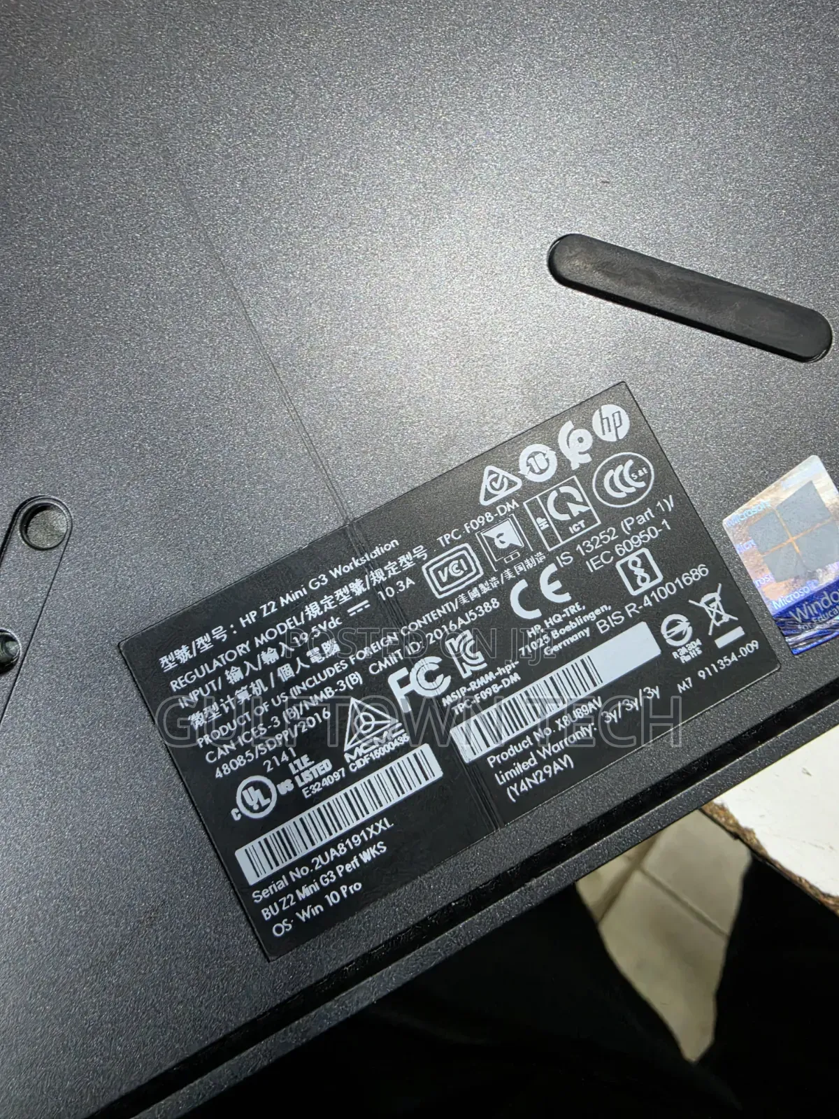 Desktop Computer HP Z2 G4 Mini 8GB Intel Core i7 SSD 512GB