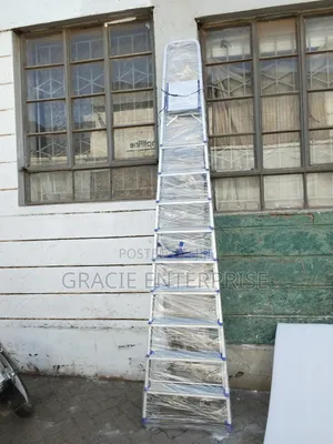 A Frame Household Aluminum Step Ladder 10 Steps