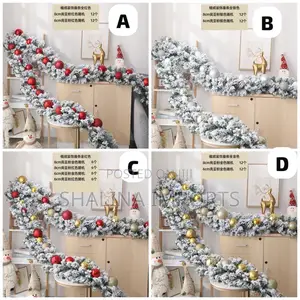 2.7m Artificial Flocked Christmas With Decoration Baubles as Shown*m