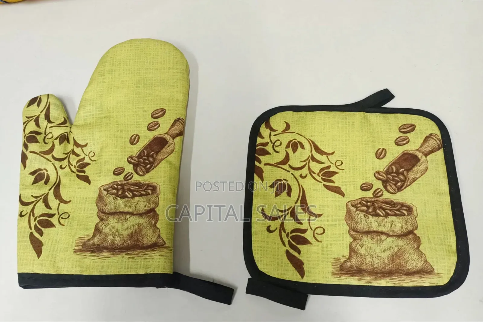 Oven Gloves - Yellow Coffee Sack