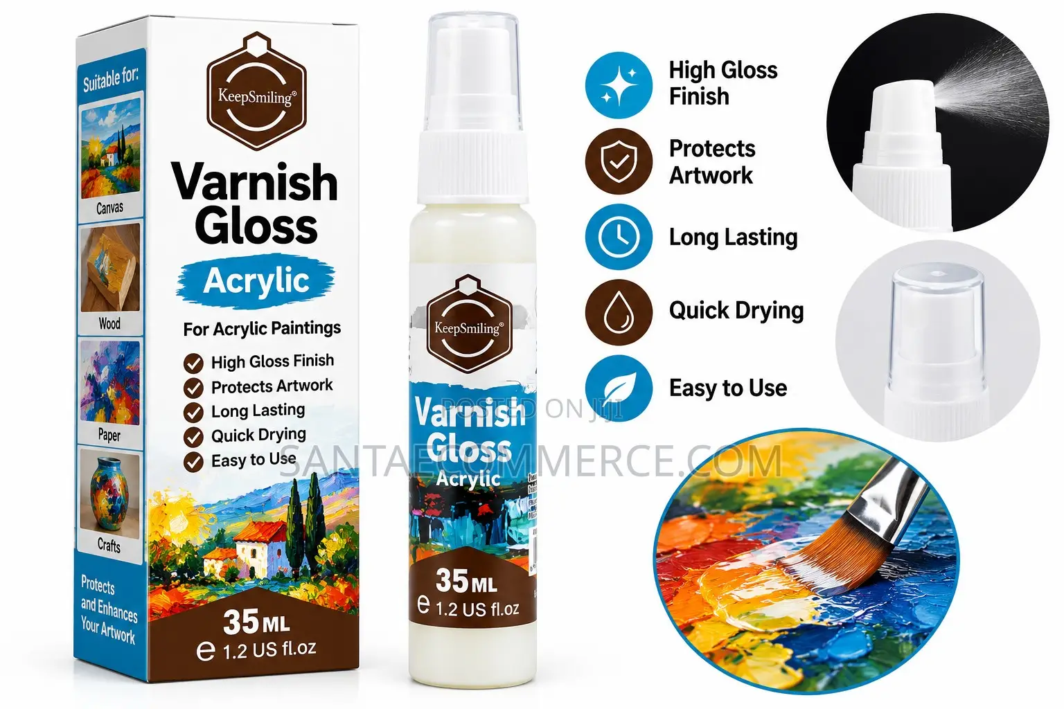Keepsmiling Acrylic Gloss Varnish