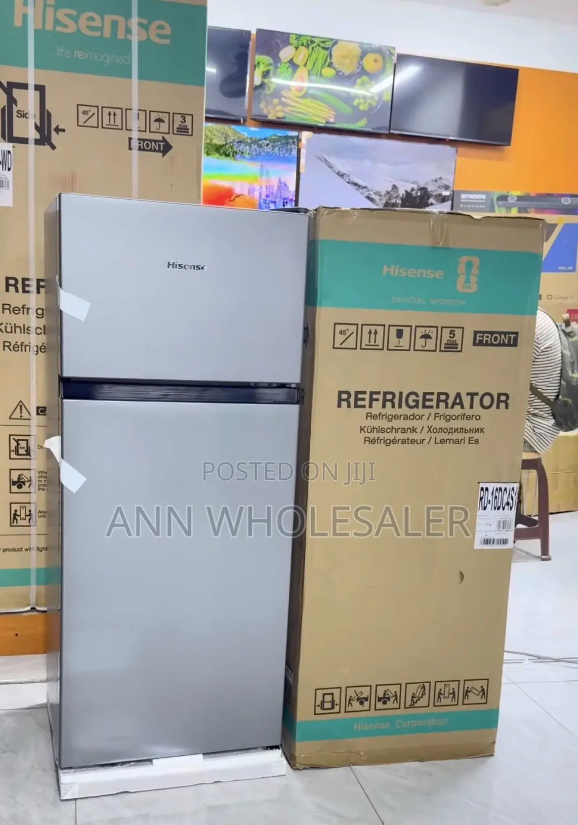120L Hisense Double Door Fridge,Top Mount Freezer
