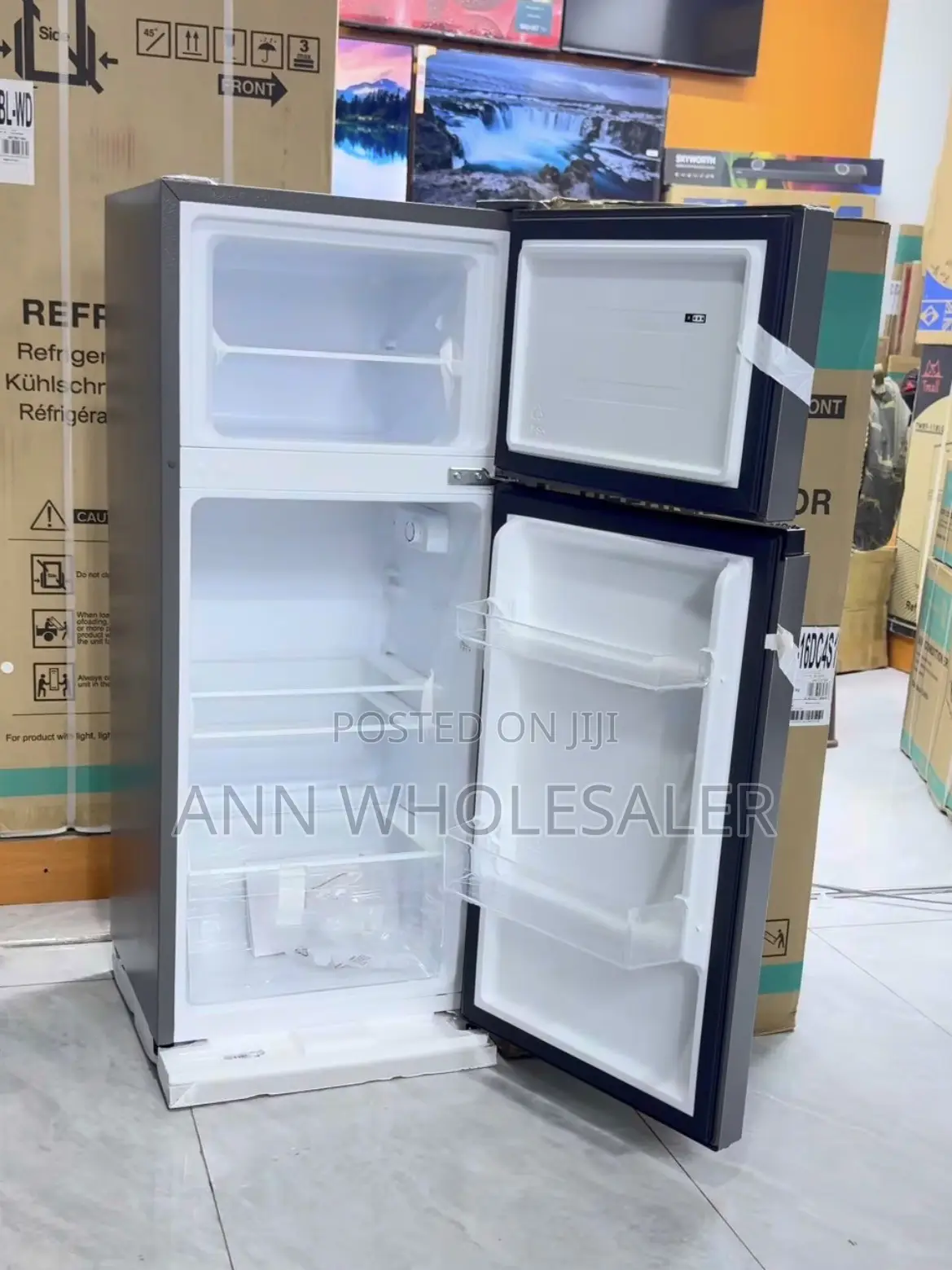 120L Hisense Double Door Fridge,Top Mount Freezer