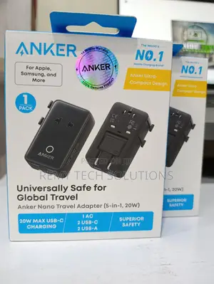 Anker 5 in 1 20w Universal Travel Adapter