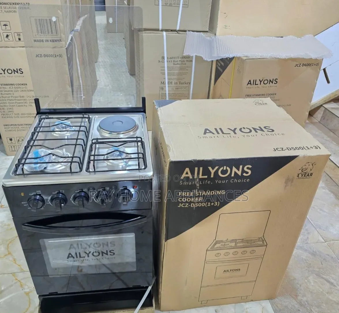 60*60cm 3g+1e Ailyons With Electric Oven