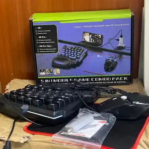 X8 5 in 1 Mobile Gaming Combo Pack Phone Holder Keyboard Mouse