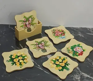 *6 PCS Coasters With Stand