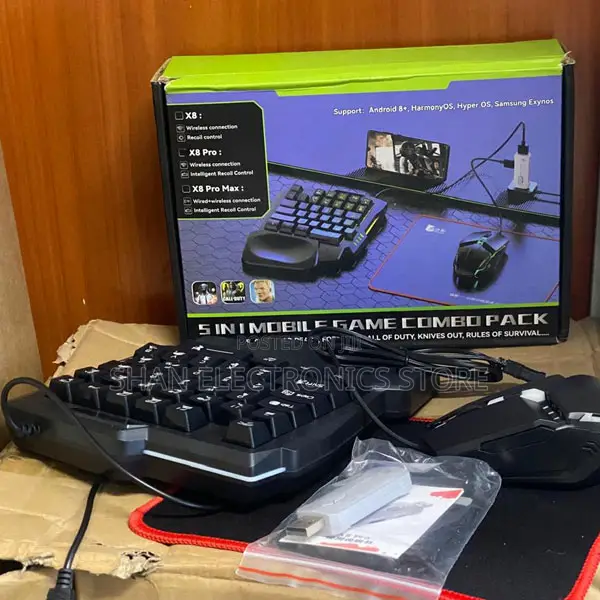 X8 5 in 1 Mobile Gaming Combo Pack Android Phone Gaming Set