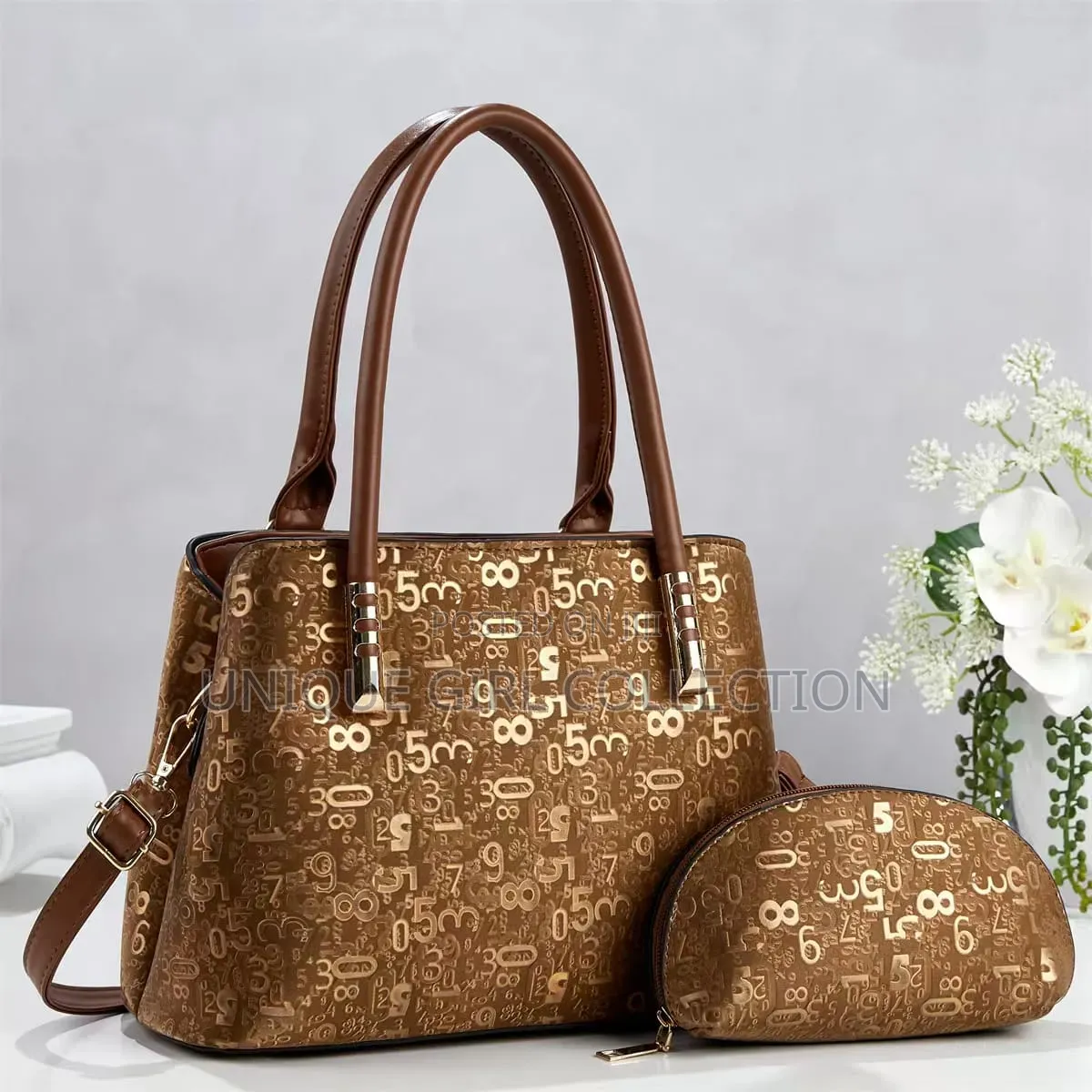 Chic Danbaoly Luxury 2-in-1 Monogram Handbag Set