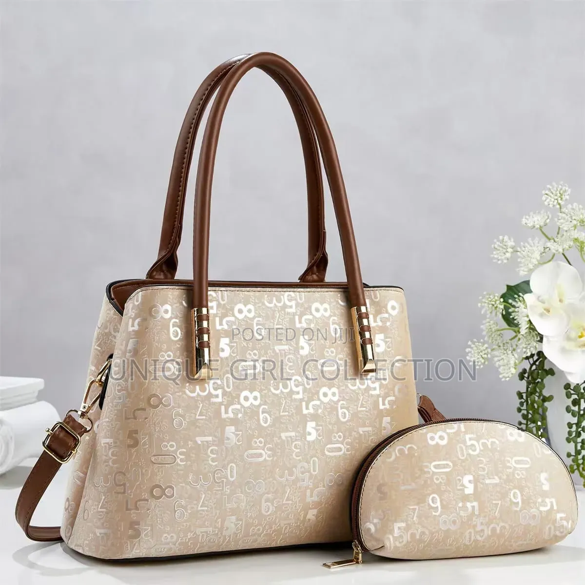 Chic Danbaoly Luxury 2-in-1 Monogram Handbag Set