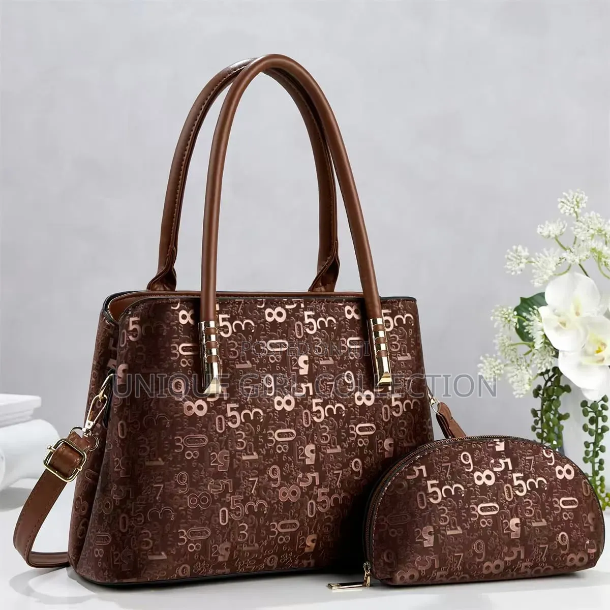 Chic Danbaoly Luxury 2-in-1 Monogram Handbag Set