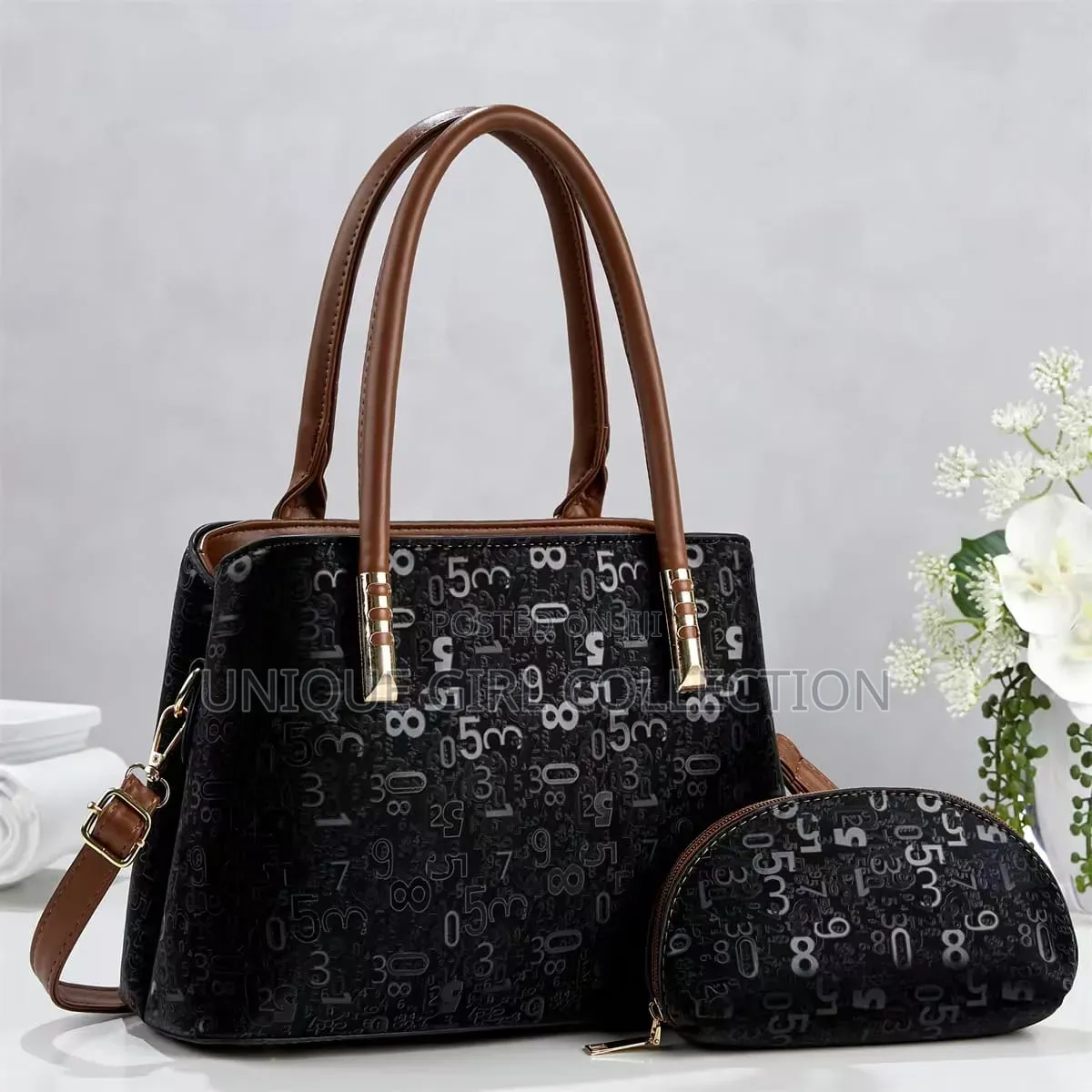 Chic Danbaoly Luxury 2-in-1 Monogram Handbag Set