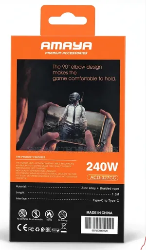 AMAYA Folding Double Fast Cable Type-C to Type-C 240W 1.5M 480Mbps