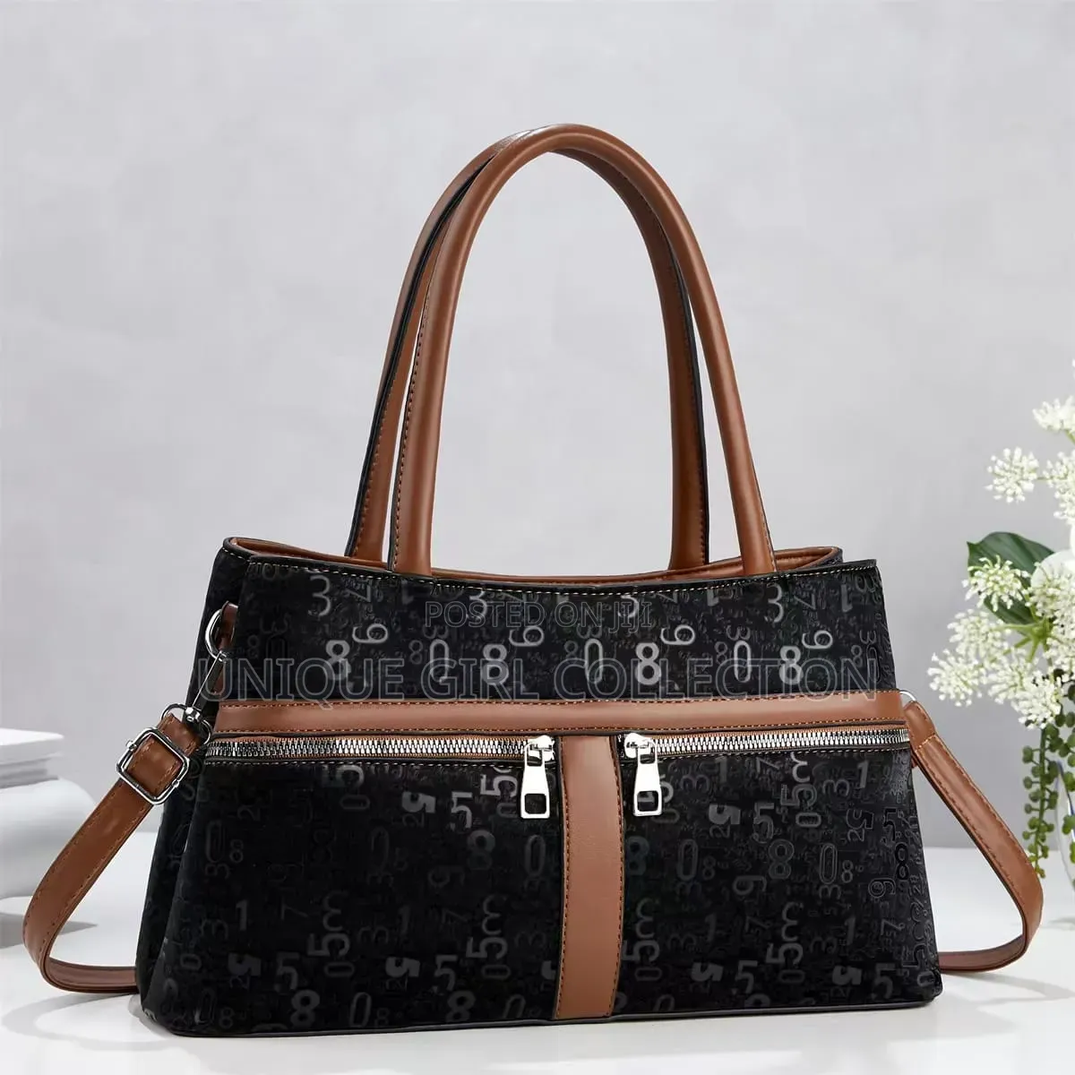 Premium Multi-Pocket Monogram Executive Handbag