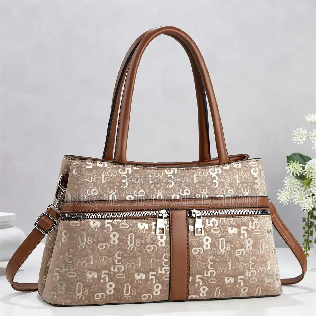 Premium Multi-Pocket Monogram Executive Handbag