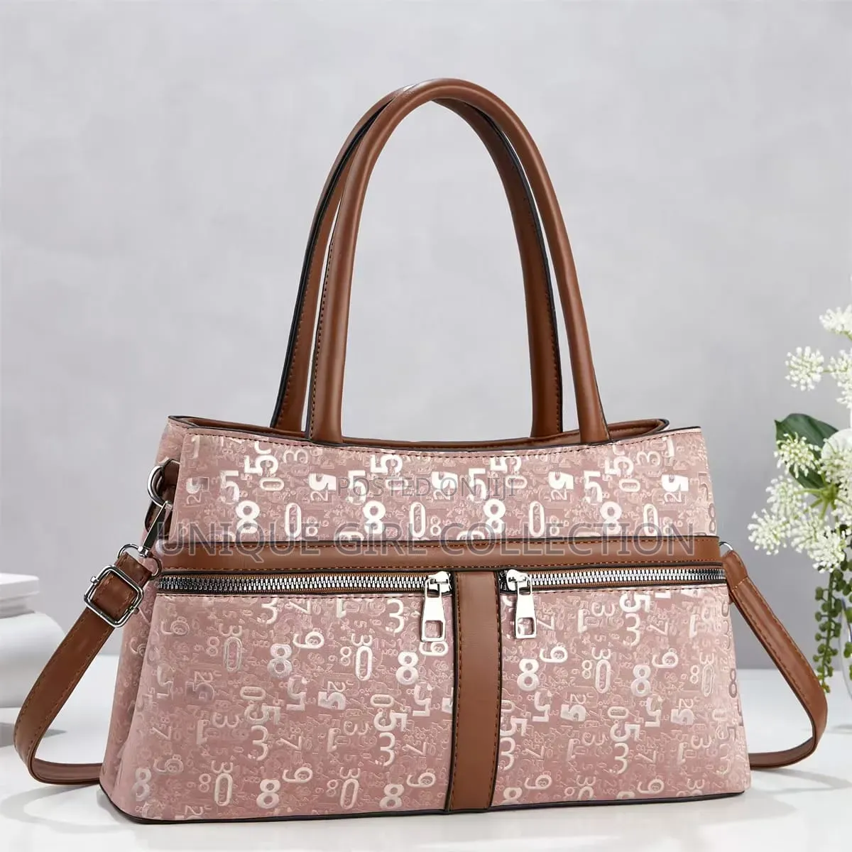 Premium Multi-Pocket Monogram Executive Handbag