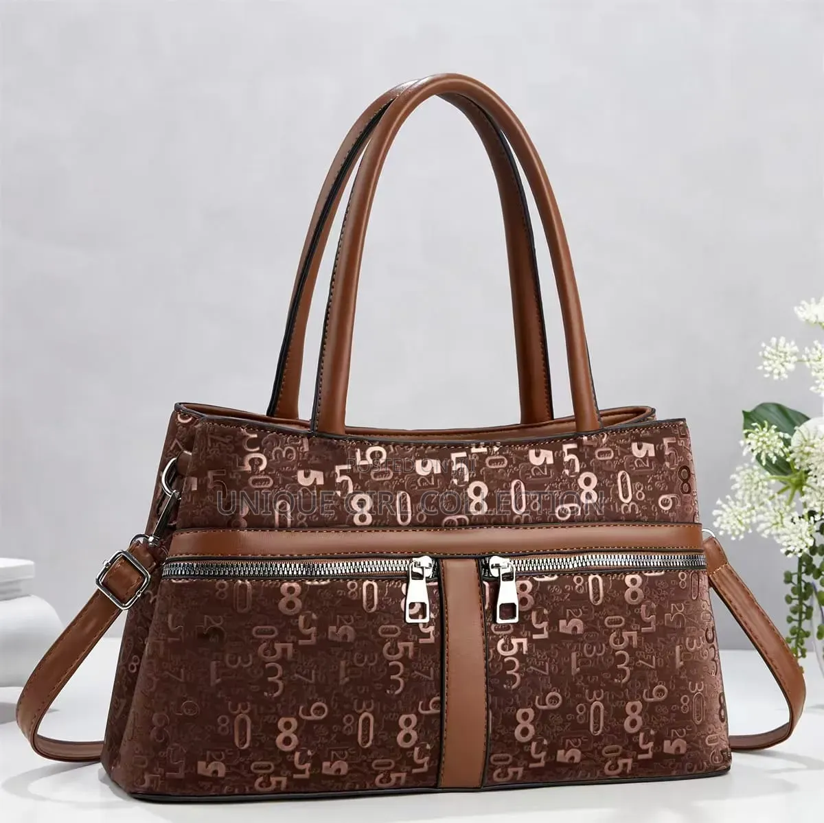 Premium Multi-Pocket Monogram Executive Handbag