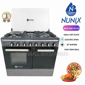 Nunix Cooker 60x90 - WLD-960-1E-HO - 4 Gas + Hot Plate - New