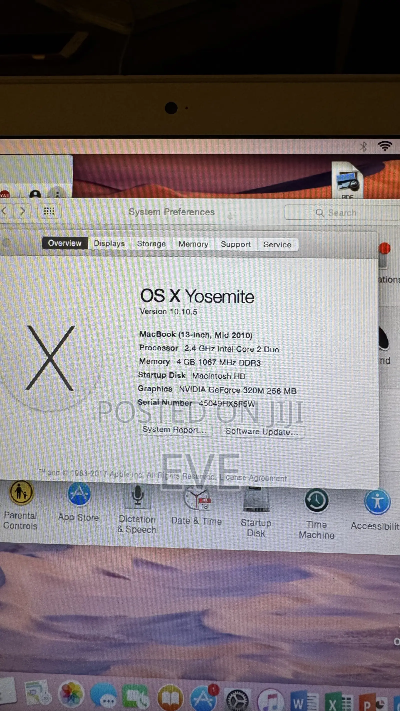 Laptop Apple MacBook 2010 4GB Intel Core 2 Duo SSD 500GB