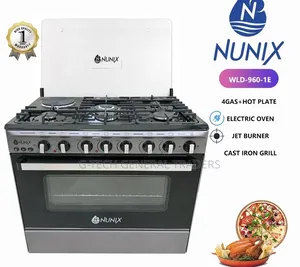 Nunix 60×90 Cooker 4+1 :1 Hot Plate ,Wokburner With 4 Gas Burner
