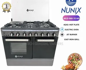 Nunix Standing Cooker 4+1 :1 Hot Plate,wok Burner With Gas Compartment