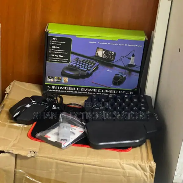 X8 5 in 1 Mobile Gaming Combo Pack Android Shooter Game Kit