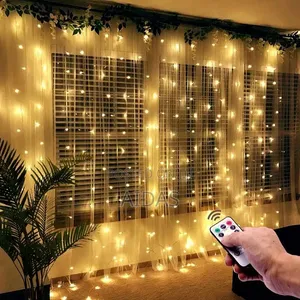 3M X 3M LED Curtain Fairy String Lights for Bedroom, Wedding,Christmas