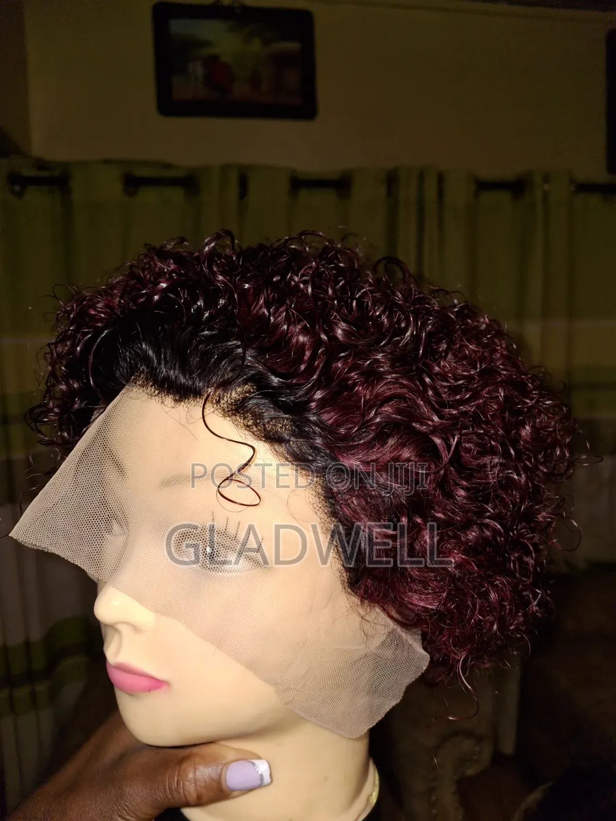 Humanhair Pixie Wig.6"