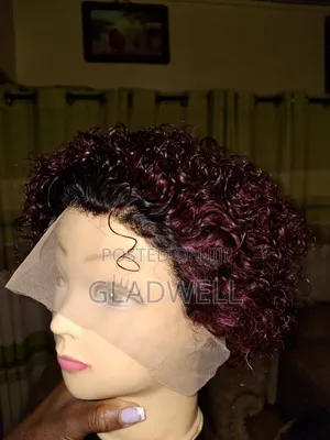 Humanhair Pixie Wig.6"
