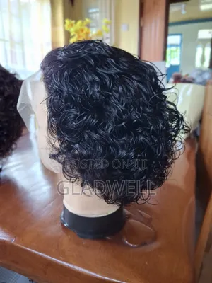 Humanhair Pixie Wig.6"