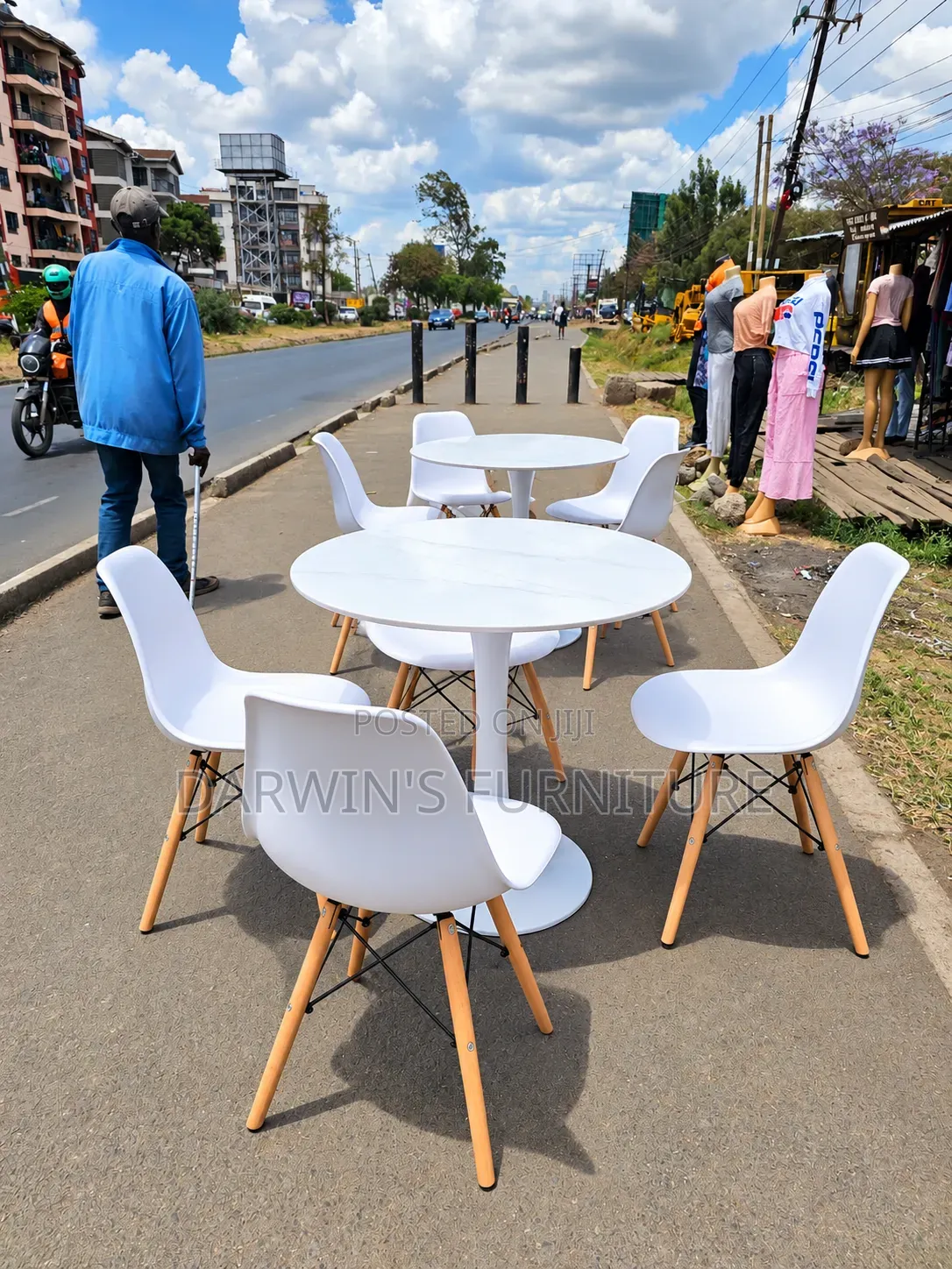 White Dining Table and 4 Chairs