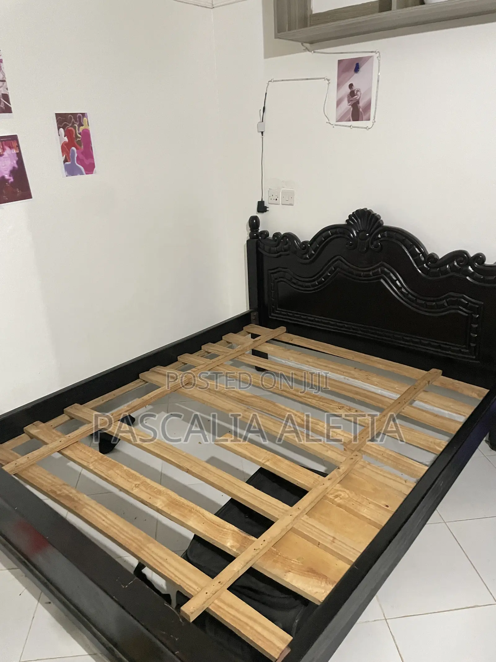 5 by 6 Bed With Hard Wood