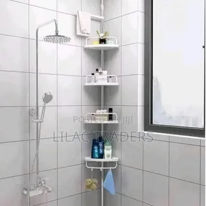 320cm Adjustable Bathroom Corner Shelf – Floor to Ceiling Pa